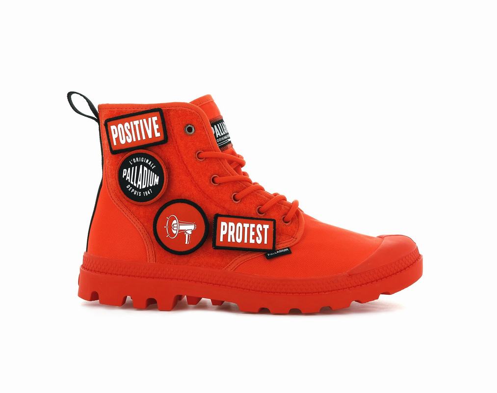 Palladium Pampa Hi Change Mens Boots Orange Australia [UDWZRY-682]